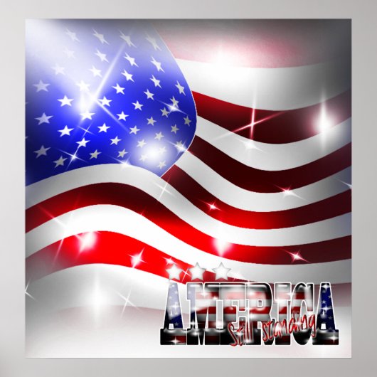 Amerika Stehend noch am 11. September ein Gedenkpo Poster (Vorne)