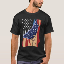 Amerika steht hinter der blauen Linie T-Shirt