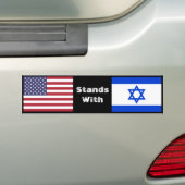 Amerika steht Israel gegenüber Autoaufkleber (Auf Auto)