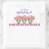 Amerika Sticker Gott segne Blume Pots (Tasche)