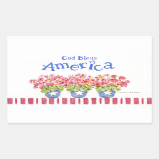 Amerika Sticker Gott segne Blume Pots