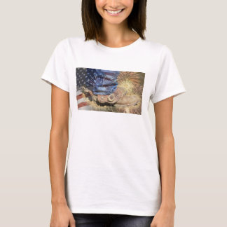 Amerika - Stiefel u. Feuerwerke T-Shirt