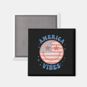 Amerika Stimmung Glückliches Gesicht Lächeln Ameri Magnet (Vorderseite/Rückseite)