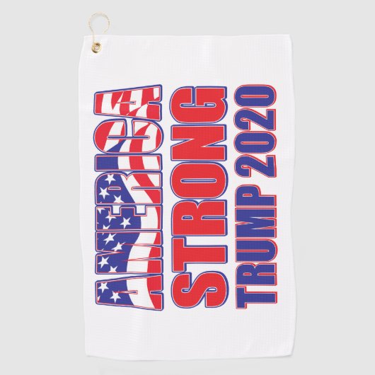 Amerika Strong - Trump 2020 Golfhandtuch (Vorderseite)