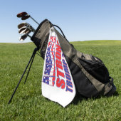Amerika Strong - Trump 2020 Golfhandtuch (Gras)