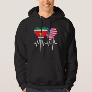 Amerika Suriname Paare Herz Hoodie