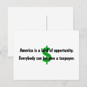 Amerika Taxpayer Postcard Postkarte (Vorne/Hinten)