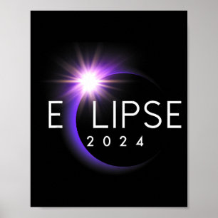 Amerika Totalität 04 08 24 Totale Sonnenfinsternis Poster