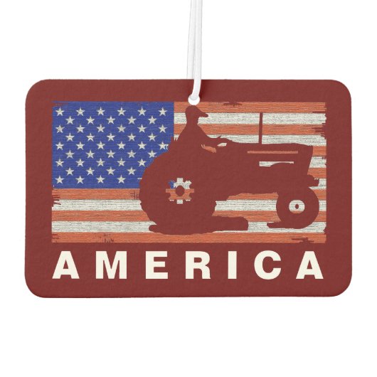 AMERIKA - Traktor FLAG Autolufterfrischer (Rückseite)