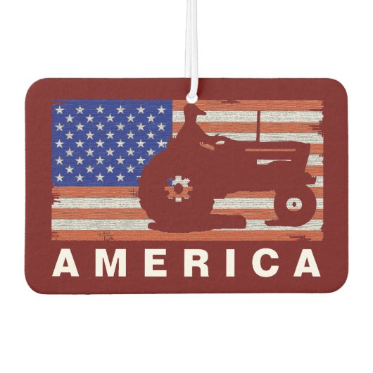 AMERIKA - Traktor FLAG Autolufterfrischer (Vorderseite)
