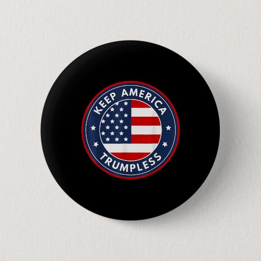 Amerika Trumlos Funny Anti Trump 2024 Pro-Demokrat Button (Vorderseite)