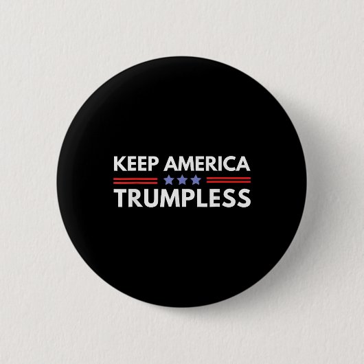 Amerika Trumlos Funny Anti Trump 2024 Pro-Demokrat Button (Vorderseite)