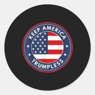 Amerika Trumlos Funny Anti Trump 2024 Pro-Demokrat Runder Aufkleber