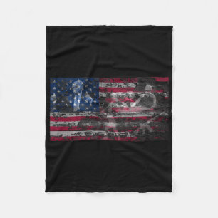 Amerika Trump 2a Waffen Gott Land Bibel Kreuz  Fleecedecke