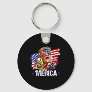 Amerika Trump Frohes 4. Juli Trump Amerikanische F Schlüsselanhänger