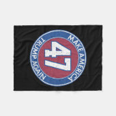 Amerika Trump Wieder 47 Fleecedecke (Vorderseite (Horizontal))