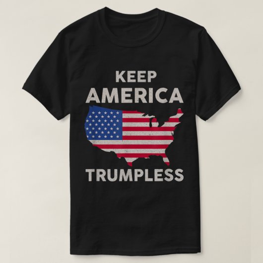 AMERIKA TRUMPLESS behalten T-Shirt (Design vorne)