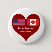 Amerika und Kanada besser zusammenführen Button (Vorderseite)