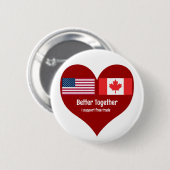 Amerika und Kanada besser zusammenführen Button (Vorne & Hinten)