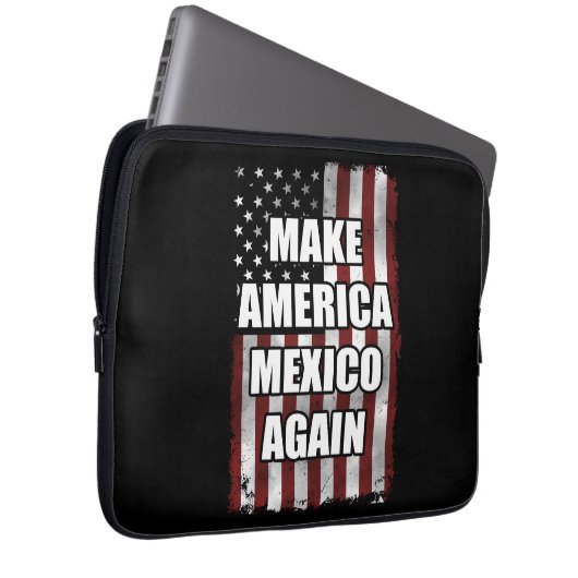 Amerika und Mexiko wieder Shirt | Funny Trump-Gesc Laptopschutzhülle (Vorne Rechts)