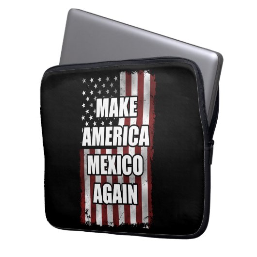 Amerika und Mexiko wieder Shirt | Funny Trump-Gesc Laptopschutzhülle (Vorderseite Links)