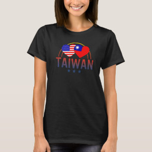Amerika und Taiwan Taiwanesisch-amerikanische Flag T-Shirt