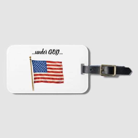 Amerika unter Gott Gepäckanhänger (Vorderseite (Horizontal))