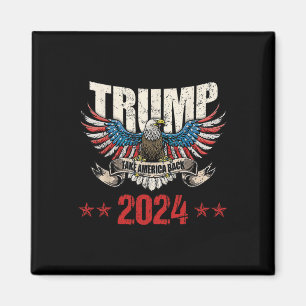 Amerika unterstützt amerikanische Flagge Trump 202 Magnet