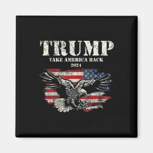 Amerika unterstützt amerikanische Flagge Trump 202 Magnet