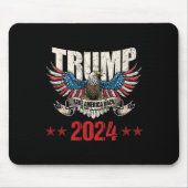 Amerika unterstützt amerikanische Flagge Trump 202 Mousepad (Vorne)