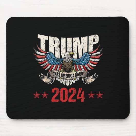 Amerika unterstützt amerikanische Flagge Trump 202 Mousepad (Vorne)
