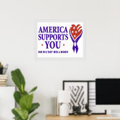Amerika unterstützt dich DARK Poster (Heimbüro)
