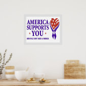 Amerika unterstützt dich DARK Poster (Küche)