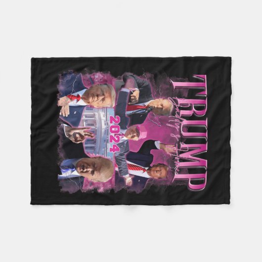 Amerika unterstützt US-amerikanische Flagge Trump Fleecedecke (Vorderseite (Horizontal))