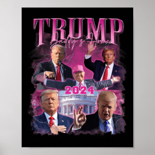 Amerika unterstützt US-amerikanische Flagge Trump  Poster