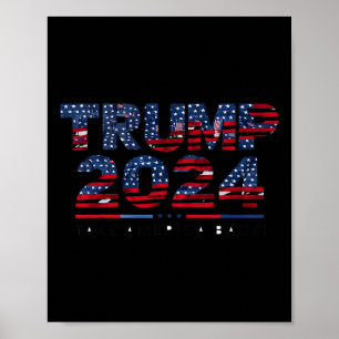 Amerika unterstützt US-Flagge 4. Juli Donald Trump Poster