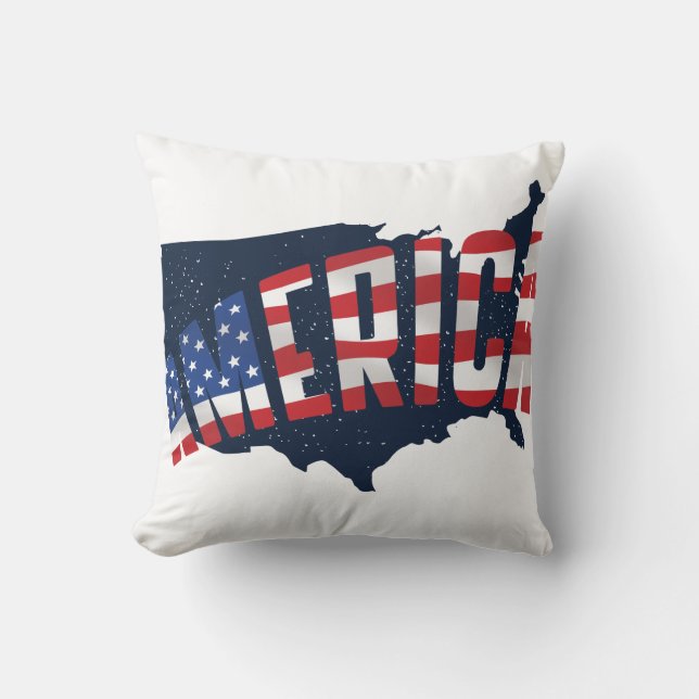 Amerika US Flagge Kissen (Vorderseite)