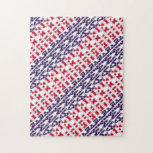 Amerika US Flagge Puzzle (Vertikal)