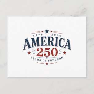 Amerika USA 250., 250 Jahre Freiheit Begleitkarte