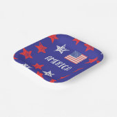Amerika USA 4. Juli Red White Stars Flag Pap Pappteller (Gewinkelt)