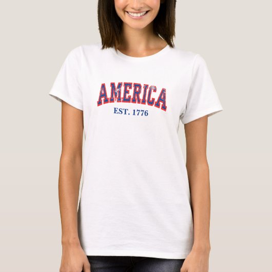 Amerika USA 4. Juli T-Shirt (Vorderseite)