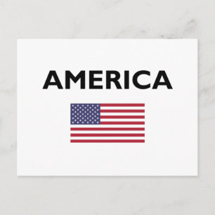 Amerika USA Amerikanische Flagge Hellfarbe Postkarte