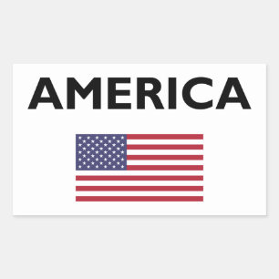 Amerika - USA - Flag Light Color Rechteckiger Aufkleber