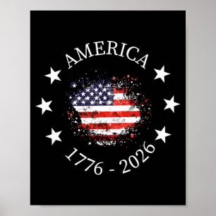 Amerika USA-Flagge 4. Juli Unabhängigkeitstag 1776 Poster