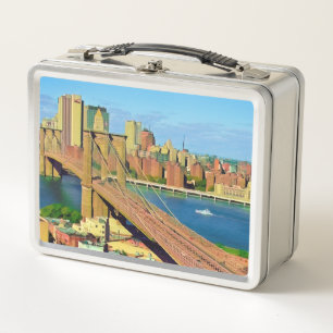 Amerika - USA - New York - NYC Brooklyn - Bridge Metall Brotdose