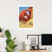 Amerika USA Vintage Travel Posters Poster (Heimbüro)