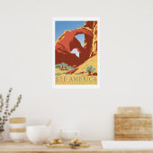 Amerika USA Vintage Travel Posters Poster (Küche)