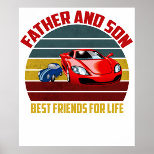 Amerika Vater-und-Sohn-Bester-Freund-fürs-Leben-Au Poster