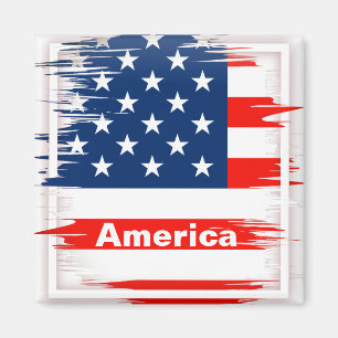 Amerika Vintage Reise Tourismus Magnet