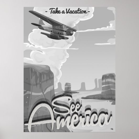 Amerika Vintager Cartoon Poster (Vorne)